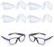 Protectores laterales para gafas de seguridad, protección lateral para gafas, protección lateral para gafas de seguridad, para gafas pequeñas y medianas, 8 unidades (transparente)