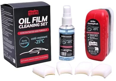 Oil Film Limpieza de ventanillas, Limpiacristales, Tratamiento Antilluvia y Antivaho, Repelente de Agua Parabrisas, Líquido Limpiador de Lunas y Vidrios, Eliminador de Manchas de Agua y Grasa