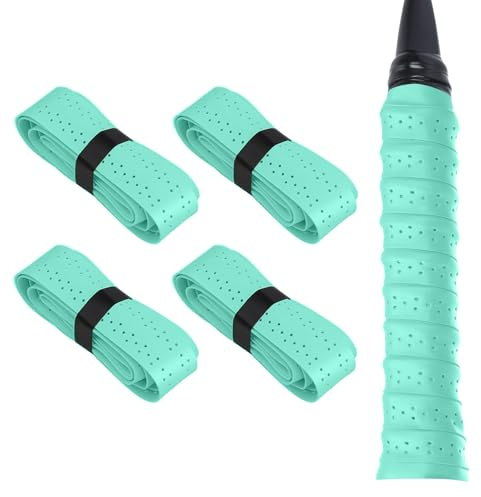 MEGAVOW 4 Stycken Tennis Racket Grepptejp, Overgrip Badminton Racket Greppband Halkskydd Tennisracket Greppband, Squash Racketband Grepptejp för Tennis Badminton Squash