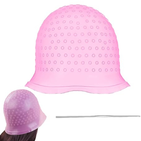 Bonnet à mèches rose, bonnet à mèches, couleur mèches, coiffeur, bonnet de coiffure, bonnet de teinture, accessoire de coloration des cheveux, pinceau de coloration