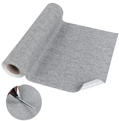 Lappar självhäftande tyg 30 cm x 5 m linnelappar självhäftande bilstol reparationsset tyg självhäftande beläggningar perfekt för soffor, bilstolar, möbler, gardiner