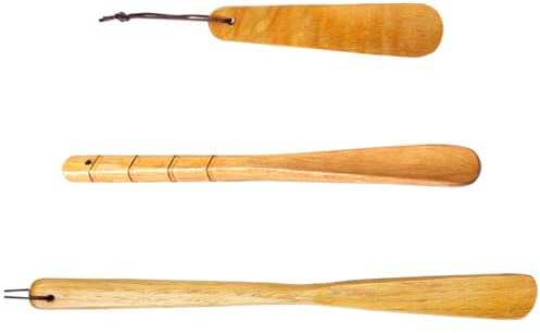 Healvian Herramienta Calzadores Mayores Doméstico Hotelero Uso Personas y Madera de para Calzado para Botas Bambú Portátiles 3piezas Versátil para Facilitar