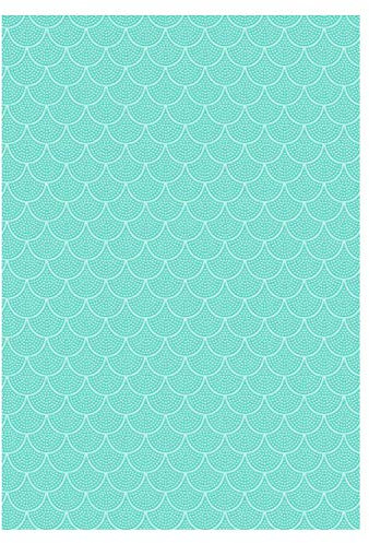 Ursus 60750006 - Fotokarton, Deluxe, Fischschuppen, ca. 23 x 33 cm, 300 g/qm, 10 Blatt aus Frischzellulose, durchgefärbt, einseitig veredelt mit Glanzlack, ideal für kreatives Basteln