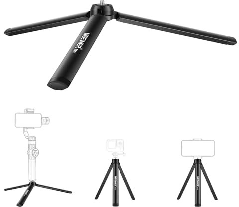 NEEWER Mini trípode de Metal, Soporte de Mesa, trípode Compacto Compatible con grúa M2, Smooth Q2, estabilizador de Mango de cardán y Todas Las cámaras