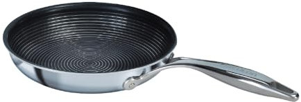 Circulon SteelShield C Series Stainless Steel Frying Pan 32cm - Large Induction Frying Pan with Hybrid Non Stick, Metal Utensil Safe & Dishwasher Safe Cookware