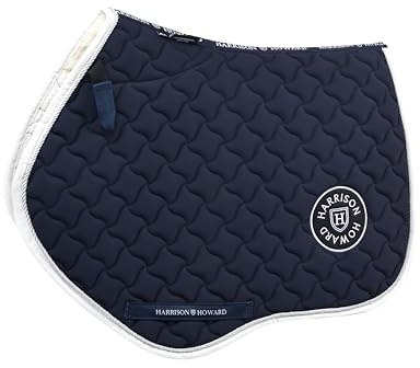 Harrison Howard English Saddle Pad for Horses Horse Riding Close Contact Saddle Pad Non-Slip Moisture-Wicking Shock Absorbing Navy
