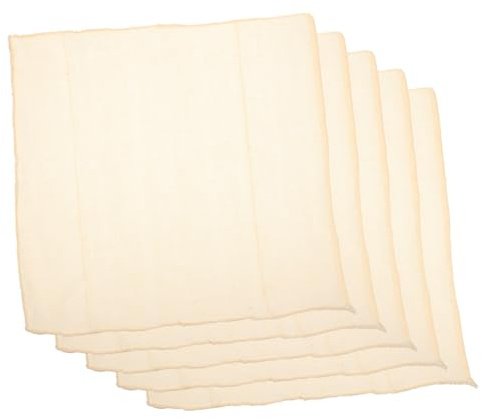 VALICLUD 5 Piezas de Tela de Gasa de Algodón Blanco, Reutilizable y Resistente, para Colar Tofu y Cocina Casera