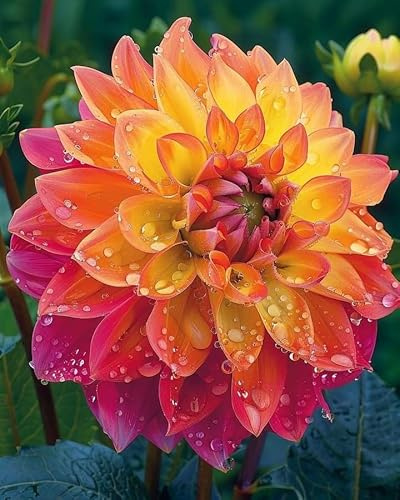 Mix Dalia bulbi,piante Resistenti perenni,Adatto per piante da giardino,Dalia pianta vera(non artificiali)-2 bulbi-I