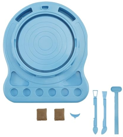 Máquina Eléctrica De Torno Cerámica Con Mango Manual Y Pedal For La Escuela, For Trabajar Arcilla, Hacer Manualidades, Juguetes For Niños Gira Estable Suave