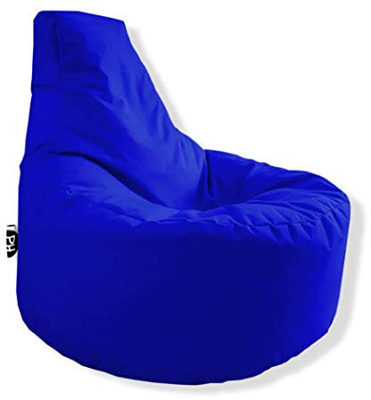 Patchhome Sillón gamer en 2 tamaños diferentes y 25 XXL – 80 cm de diámetro, 30 cm de altura del asiento, 90 cm de altura, color azul