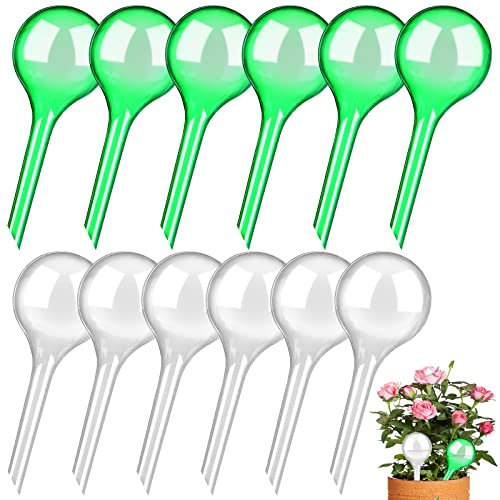 12 PCS Plant Watering Bulbs Automatic Watering Globes Plastic Self-Watering Globes Garden Water Device for Plant Indoor Outdoor (Color B)