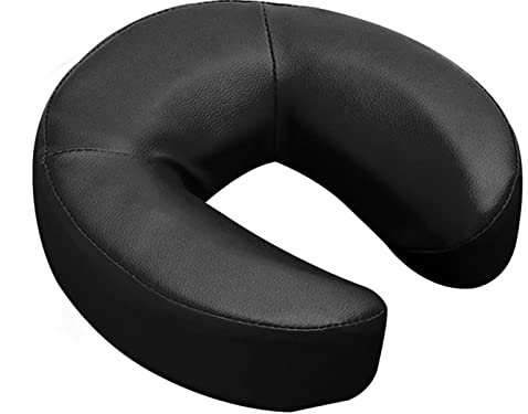 HOINCO Massage Face Cradle Cushion Universal Headrest Face Rest Neck Head Cushion for Massage Chairs Spa Bed (Black)