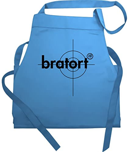 Shirtracer Schürze - Kochschürze - Herren 1 - Bratort I Geschenk Grillen I Geschenk Kochen - 60x87 - Hellblau - grillschürze grillgeschenke brater schürzen geschenke für köche weihnachten koch