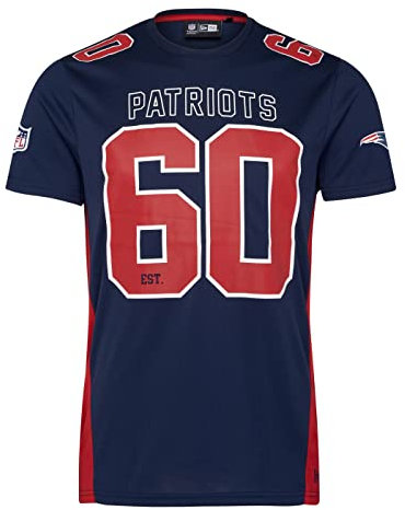 New Era New England Patriots NFL Established Number Mesh Tee Blue T-Shirt - XL