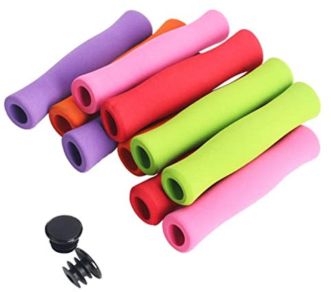 Fahrrad-Schwammgriffe, Kinderfahrradgriffe, Fahrradlenker, Roller-Griffe, 4 Stück, Kinderfahrradzubehör, Schaumstoff-Fahrradlenkergriffe, Roller-Lenkergriffe, Lenker-Schutzhülle