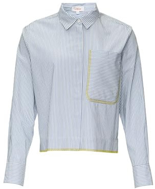 s.Oliver Verkürzte Streifenbluse mit Kontrast-Details