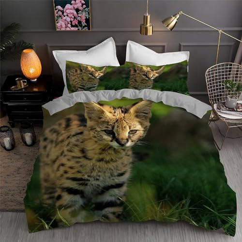 Ruiqieor Bettwäsche 135x200cm,Wildes Bestie Motiv Bettwäsche Set,Weich Mikrofaser,1 Bettbezug und 2 Kissenbezug 80x80 cm（#1）
