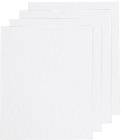 QUARKZMAN Calcomanías de Letras para Uñas, 4 Hojas, Pegatinas de Letras Holográficas 3D Autoadhesivas para Decoración de Uñas de Mujer, Color Blanco