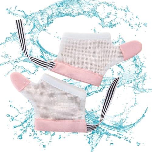 2 Paires Gants Anti Succion Pouce Enfant, gants Pour Arreter De Sucer Pouce Avec Lien, En Maille Douce - Respirant - Protection Des Doigts - Pour Bébés Garçons Et Filles (Size: S/M/L)