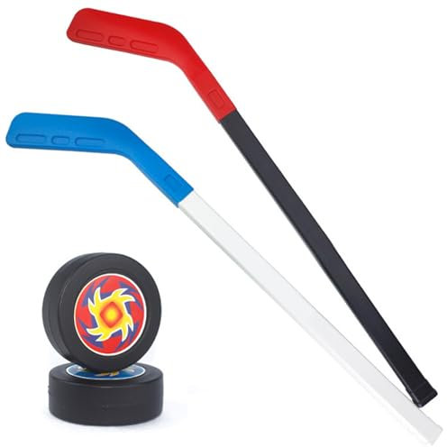 Kinderhockey-Set kinderfreundlicher PP-Kleinkind-Hockey-Set enthält 2 Sticks und 2 Bälle für Innen- und Außenbereiche, Training, Spiele, Kindergeschenke