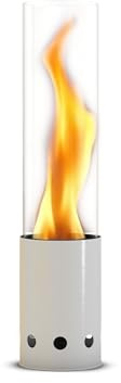 GARDENFLARE Cheminée de table pour l’extérieur – Cheminée de table sans fumée en acier inoxydable et tuyau de feu pour balcon et terrasse – Décoration de jardin haut de gamme, photophore avec