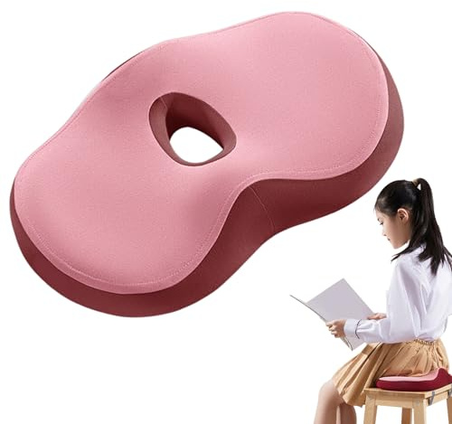 Liqzirtu Cojín ortopédico para Asiento - Almohada Tipo Donut, Memory Foam Cushion Lab, presión, Soporte ergonómico, Grueso y Suave Almohadilla para Coche, Cadera y coxis