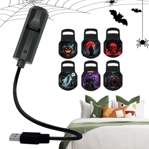 Qoukonao Projecteur d'Halloween – Projecteur rotatif à 360 degrés | Lampe pour théâtre, plafond, chambre, terrasse, jardin, décoration murale