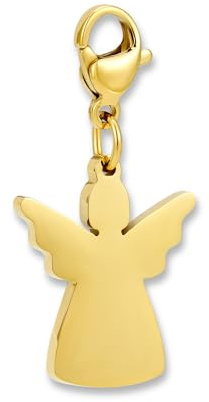 GD GOOD.designs Charms-hänge med karbinlås | Halsbandshänge i 316L rostfritt stål | Berlock för berlockarmband, 18K guldpläterad | Vattenbeständig