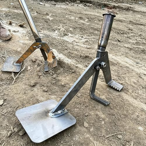 Extractor Manual de raíces de árboles con Mango de Hierro, Herramienta extractora de árboles jóvenes, Cepillo de Alto apalancamiento, removedor de tocones de Mango Largo, removedor 132cm-iron-handle