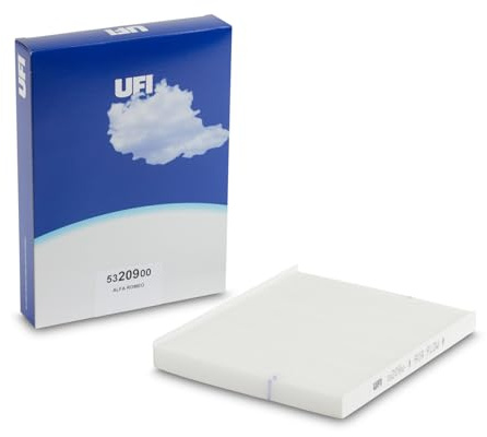 UFI Filters, Filtro Abitacolo Antipolline 53.209.00, Filtro Abitacolo per Ricambio, Adatto a Auto, Applicabile su Diversi Modelli Alfa Romeo Giulietta da 1.4 a 2.0 TCDI e MiTo Multiair 170