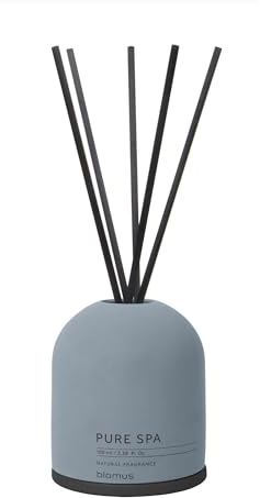 Blomus - Fraga Flint Stone – Juego de ambientadores, Moderno Aspecto de hormigón, Aroma Natural de Rosa y Blanco Musgo, Varillas aromáticas (Alto/Ancho/Profundo): 27,5 x 9 x 9 cm, Flint Stone, 69228
