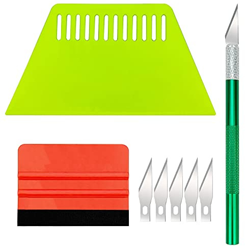 Ewrap Wallpaper Smoothing Tools Set for Install Adhesive Contact Paper Vinyl Wrap Window Tint Film, with Large Scraper, Felt Squeegee, Trimming Tool