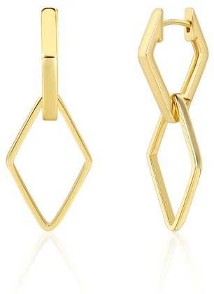 ALEXCRAFT Boucles d'oreilles Femme Or 925 Post Boucles d'oreilles Doré Boucles Oreilles en Or Cadeau pour Femme Petite Amie Maman Fille