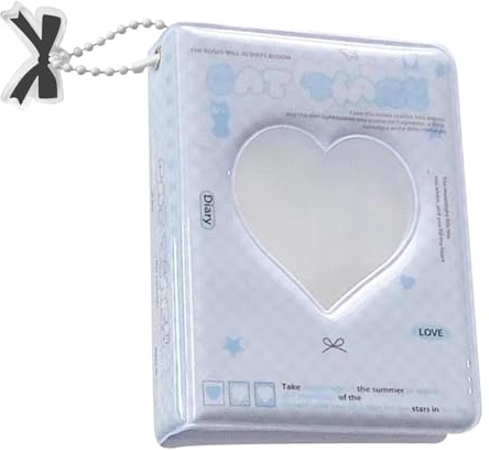 Album Fotos 3 Pulgadas Soporte Para Tarjetas Fotográficas, Álbum De Fotos Hueco Con Corazón De Amor, 40 Bolsillos, Con Colgante, Carpeta Para Tarjetas Fotográficas Para Imagen