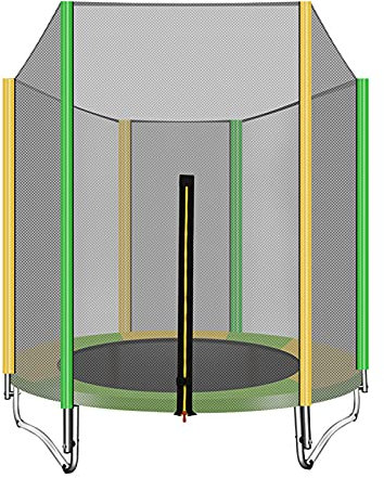 Trampolines Fitness Trampolín jardín y Adultos 5 pies con Red Seguridad, Entrenamiento Salto en trampolín Actividades en Interiores y Exteriores, Capacidad Carga Segura 200 kg