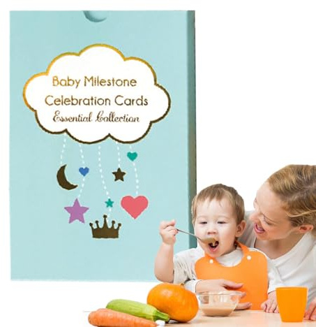 Annuncio di bambini, pietre miliari mensili per bambini, cartelli traguardi colorati | Decorazioni divertenti per baby shower 50 pezzi, simpatici dischi per bambini per ragazzi e ragazze