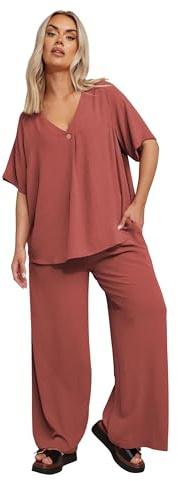 Yours Curve Rust Orange Button Detail Blouse - Women's - Plus Size Curve