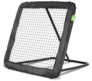 EXIT Toys Kickback Multisport Rebounder Größe L - Einstellbar in 10+ Positionen - Gibt einen leisen aber starken Rückprall - Inklusive Erdanker - Für Fußball, Handball, Hockey und mehr - 124x124cm