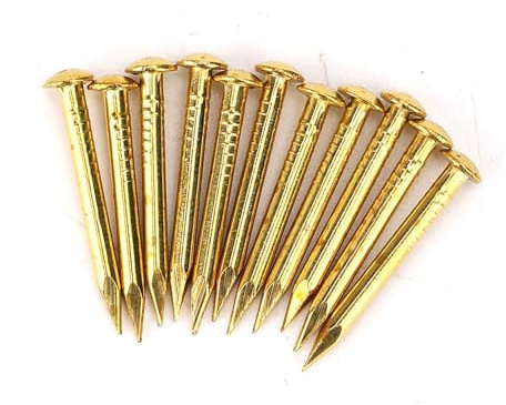 Sorandy Clou à Tête Ronde en Laiton Largement utilisé pour une Installation Facile, Accessoires Matériels, 100 Pièces 10mm/15mm/18mm/22mm (22 mm de long épaissi)