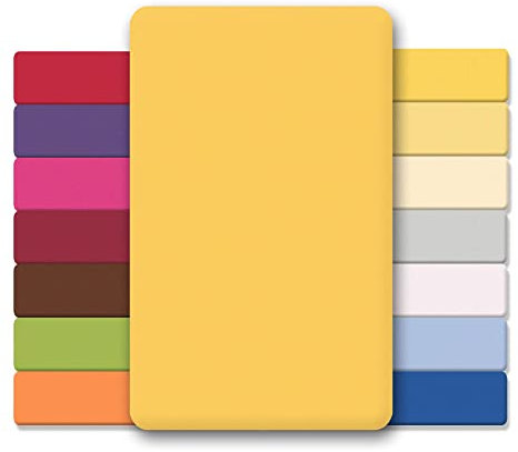 CelinaTex Jersey Spannbettlaken Lucina für Kids Dreierpack 60x120-70x140cm mais gelb 100% Baumwolle gekämmt superweich Spannbettbezug, Leintuch, Bettlaken, elastisch, Strech, Oeko-Tex