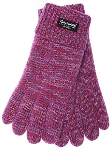 EEM Strick Kinderhandschuhe, weiche Baumwolle, Thinsulate Thermofutter, pink mix XL - 146-158