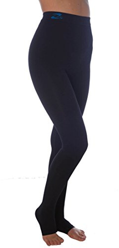 CzSalus Lipedema Lymphedema, POTS Support high Compression Leggins K2=25-30 mmHg (Black, XS)