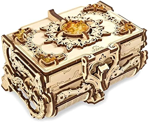 UGEARS Mécanique Boîte à Ambre à Bijoux Casse Tete Puzzle en Bois 3D-Jeu de Construction