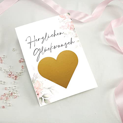 6 Rubbelkarten zum selber beschriften - Gutschein blanco - Rubbellos Herzlichen Glückwunsch für eigenen Text Geschenke Geschenkideen als Geschenk Gutschein zum Geburtstag