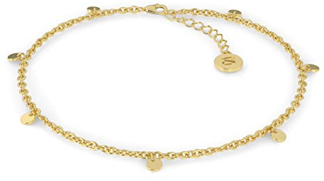 SERASAR Cavigliera Acciaio Chirurgico 316L Donna - con Placcatura 18k in Oro/Nero/Rosa, da di Lunghezza Regolabile, Idea Regalo per Gioielli Moglie, Fidanzata e Amiche