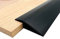Rubber Threshold Ramp, Self Adhesive Door Floor Transition Strip, Flooring Threshold Ramp Reducer, Door Strip Trim Bar for Carpet Threshold Transition (Black, 3M)