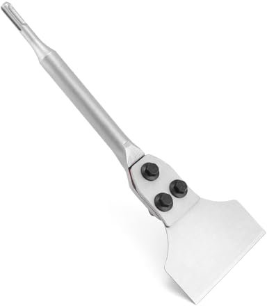 QWORK® Brocas de Cincel SDS, Raspador de 300 x 100 mm para Azulejos y Pisos, Eliminación de Adhesivo y Superficies de Paredes