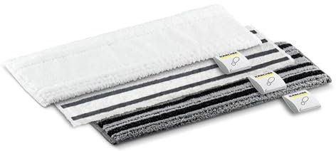 Kärcher Original Dampfreiniger Bodentuchset EasyFix kompatibel mit Dampfreiniger Kärcher SC - Für Böden, geeignet für jede Art von Oberfläche, maschinenwaschbar, bunt, 3 Stück
