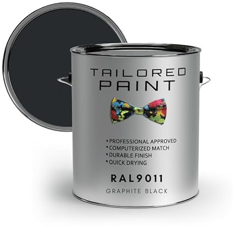 Tailored Paint uPVC Window & Door 1K Paint Brush or Spray On - Matt Finish - RAL9017, Traffic Black - 100ml Tin