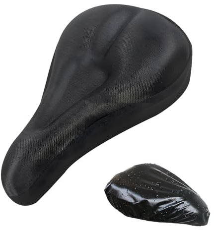 EujRcf Bike Seat Cushion, Bike Seat Cover with Waterproof and Dustproof Protector, Seat Cover for Men Women Comfort, Gel Bike Seat Cover for Mountain Road Bike and Outdoor Cycling